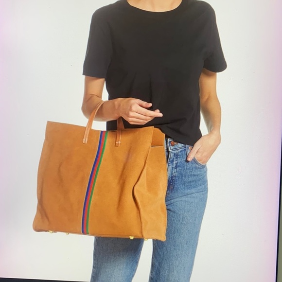 - Clare V. Simple Stripe Suede Tote
CLARE V. - Picture 7 of 17